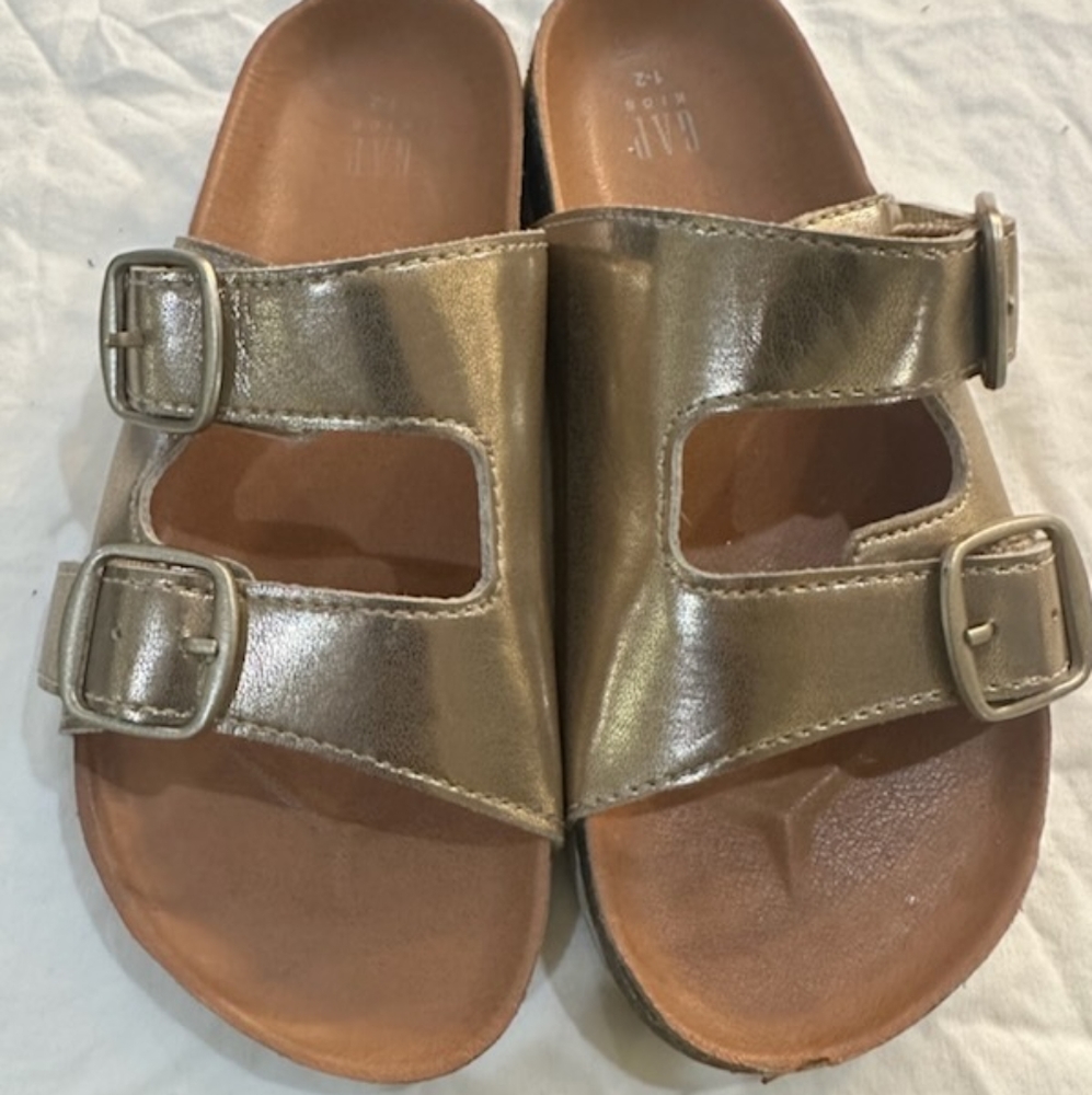 Girls GAP gold slides